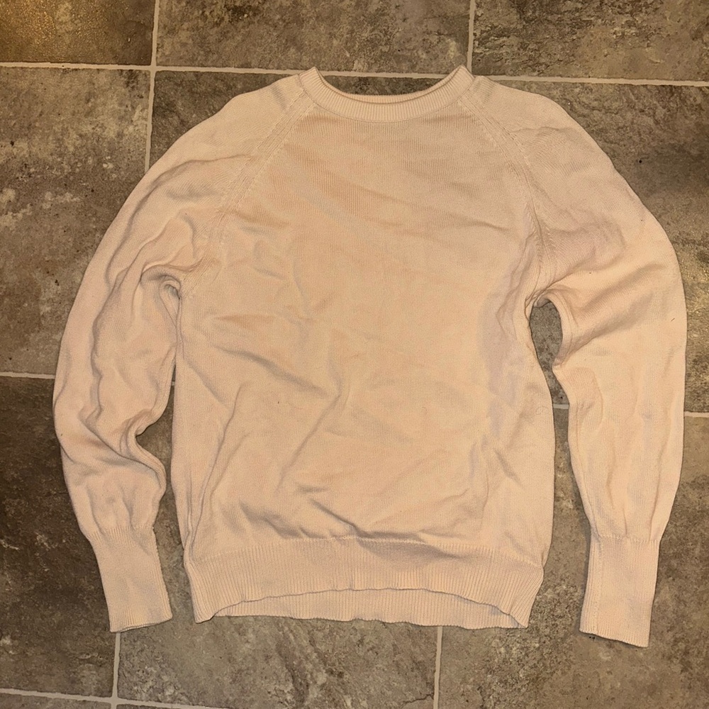 Men's Classic Cream Crewneck Sweater
